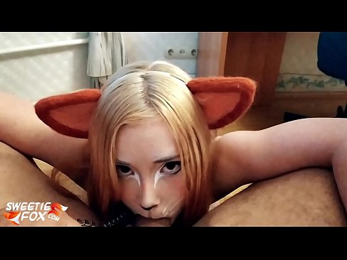 ❤️ Kitsune s'empassa la polla i es corre a la boca ❌ Vídeo de sexe a nosaltres ️❤